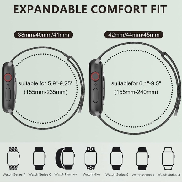 XST Stainless Steel Mesh Loop Magnetic Clasp Replacement Wristband Strap + 2 - Picture 8 of 10